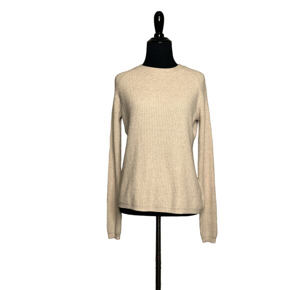 Tahari beige cream crew neck long sleeves sweater size XS - Picture 1 of 14